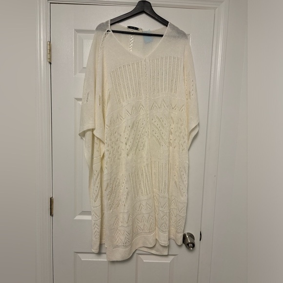 Alice + Olivia Swim Coverup Kaftan Poncho 80% Linen Extra Small/ Small - Picture 4 of 6